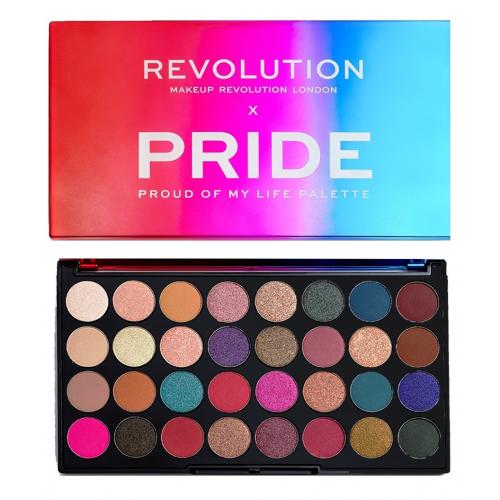 Revolution Beauty (Makeup Revolution), Makeup Revolution x Pride Express, Proud Of My Life Shadow Palette (Paleta 32 cieni do powiek)