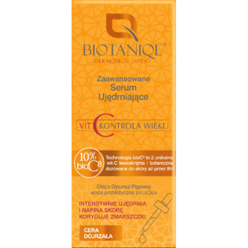 Biotaniqe, Vit C Kontrola Wieku, Zaawansowane serum ujędrniające do cery dojrzałej 10% bioC8