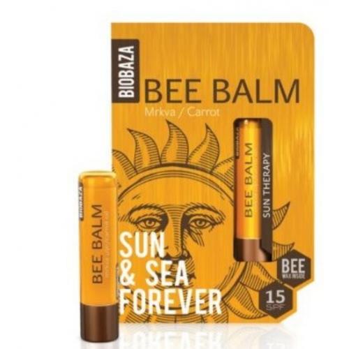 Biobaza, Sun Therapy, Sun & Sea Forever Bee Balm Carrot SPF 15 (Sztyft do ust z olejkiem z marchewki)