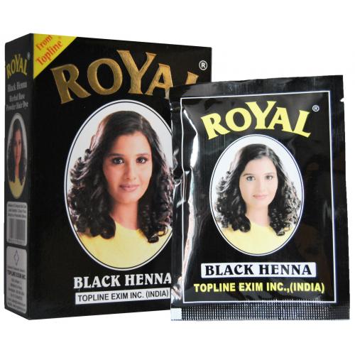 Topline Exim Inc, Royal, Black Henna (Henna do włosów)