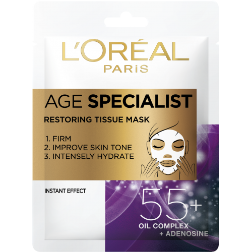 L'Oreal Paris, Age Specialist 55+, Restoring Tissue Mask (Ekspert wieku 55+,  Odbudowująca maska  w płachcie)