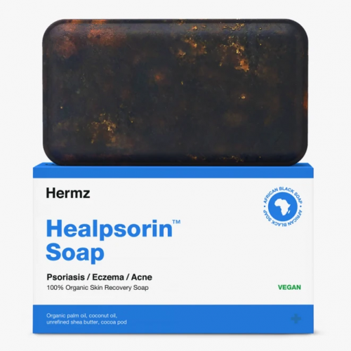 Hermz Laboratories, Healpsorin Soap (Czarne mydło afrykańskie na łuszczycę i trądzik)