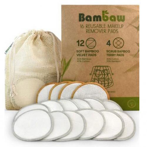 Bambaw, Reusable Makeup Remover Pads (Wielorazowe waciki kosmetyczne bambusowo- bawełniane)