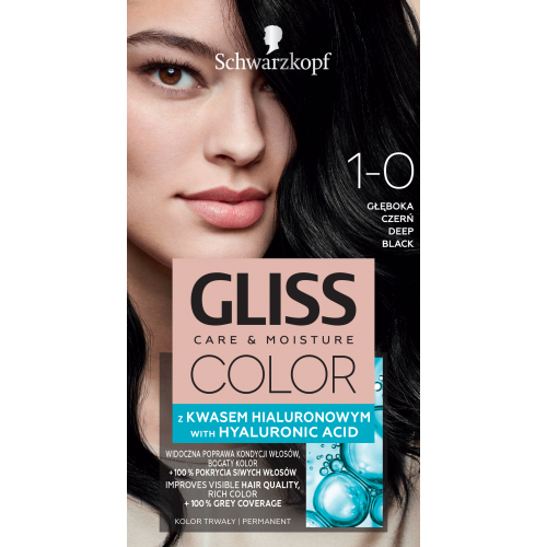 Schwarzkopf Gliss Color, Care & Moisture, Krem koloryzujący z kwasem hialuronowym