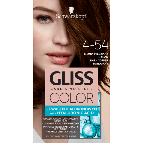 Schwarzkopf Gliss Color, Care & Moisture, Krem koloryzujący z kwasem hialuronowym