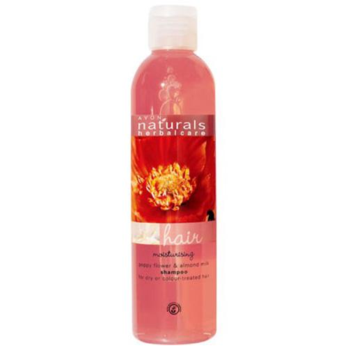 Avon, Naturals, Poppy Flower & Almond Milk, Moisturizing Shampoo (Szampon nawilżający `Kwiat maku i mleczko migdałowe`)
