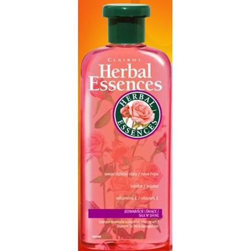 Herbal Essences, Jedwabiście lśniące, Szampon z owoców dzikiej róży, olejkiem jojoba oraz wit.E