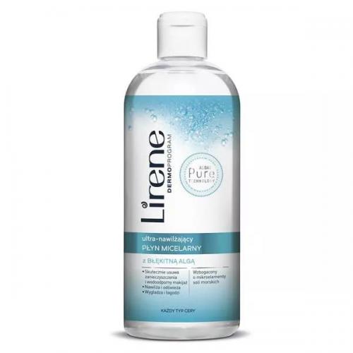 Lirene Dermoprogram, Pure, Ultra nawilżający płyn micelarny z błękitnymi algami