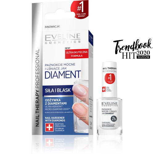 Eveline, Nail Therapy Professional, Odżywka wzmacniająca z diamentami (stara wersja)