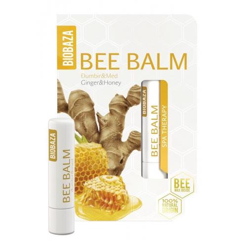 Biobaza, Bee Balm Ginger & Honey Lip Balm (Sztyft do ust `Imbir i miód`)
