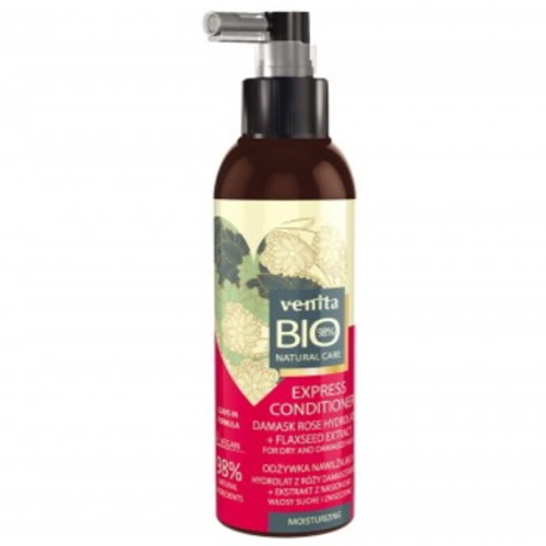Venita, Bio Natural Care, Ekspresowa odżywka nawilżająca w sprayu `Hydrolat z róży desmaceńskiej +ekstrakt z nasion lnu`
