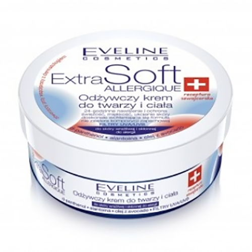 Eveline Cosmetics, Extra Soft, Odżywczy krem do twarzy i ciała do skóry wrażliwej i skłonnej do alergii