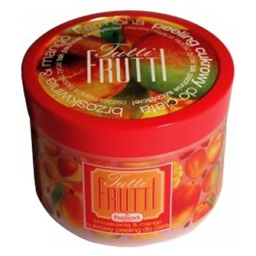 Tutti Frutti, Peeling cukrowy do ciała `Mango i brzoskwinia` (stara wersja)