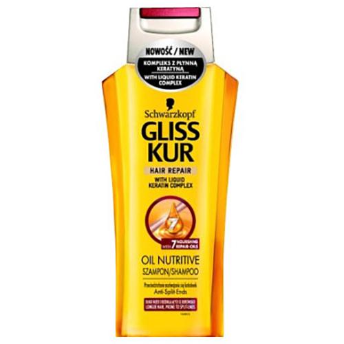 Schwarzkopf Gliss Kur, Oil Nutritive, Szampon do włosów ze skłonnością do rozdwajania (nowa wersja)