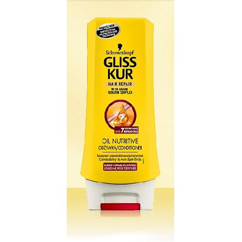 Schwarzkopf Gliss Kur, Gliss Kur Oil Nutritive, Odżywka do włosów ze skłonnością do rozdwajania (nowa wersja)