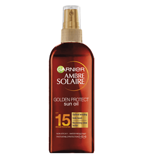 Garnier, Ambre Solaire, Golden Protect Sun Oil 15 SPF (Lekki olejek do opalania z masłem shea)