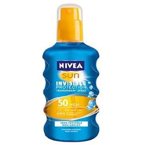Nivea, Sun, Invisible Protection Transparent Spray SPF 50 (Przezroczysty spray do opalania)
