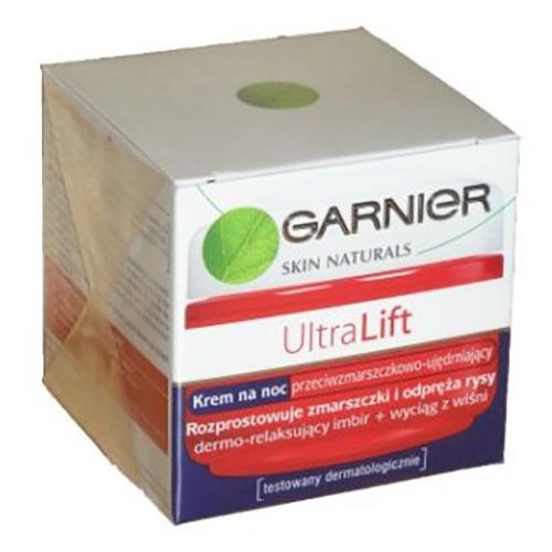 Garnier, UltraLift, Krem na noc przeciwzmarszczkowo-ujędrniający