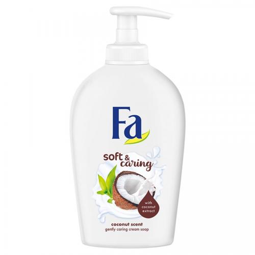 Fa, Soft & Caring, Coconut Scent Gently Caring Cream Soap (Pięlegnujące kremowe mydło w płynie o zapachu kokosa)