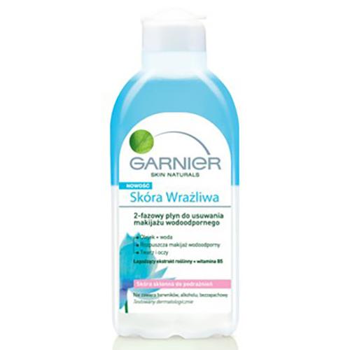 Garnier, Skóra Wrażliwa, 2-fazowy płyn do usuwania makijażu wodoodpornego