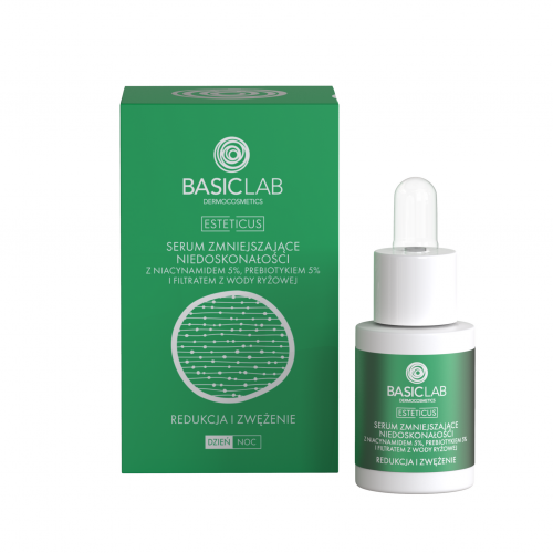 BasicLab Dermocosmetics, Esteticus, Serum zmniejszające niedoskonałości z niacynamidem 5% `Redukcja i zwężenie`
