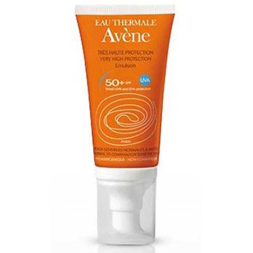 Eau Thermale Avene, Tres Haute Protection Emulsion [Very High Protection Emulsion] SPF 50+ (Emulsja z bardzo wysoką ochroną przeciwsłoneczną, wersja 2009)