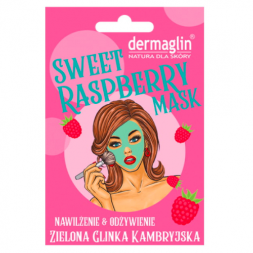 Dermaglin, Maseczka nawilżająca z maliną `Sweet Raspberry`