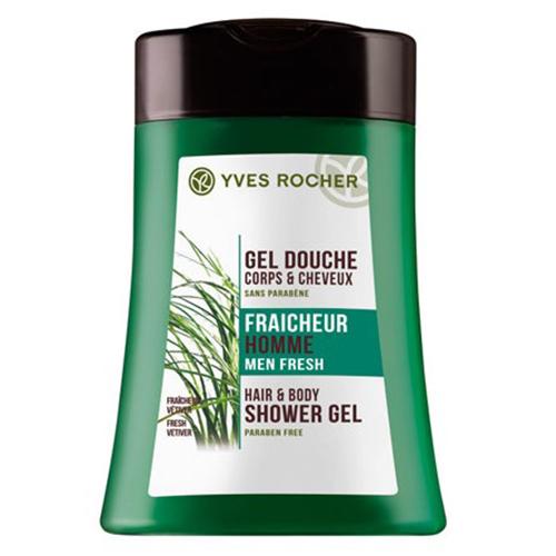 Yves Rocher, Fraicheur Homme [Men Fresh], Hair & Body Shower Gel Fresh Vetiver (Szampon - żel pod prysznic `Wetiwer`)