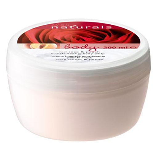 Avon, Naturals, Red Rose & Peach, Moisturizing Body Whip (Nawilżający mus do ciała `Kwiat róży i brzoskwinia)