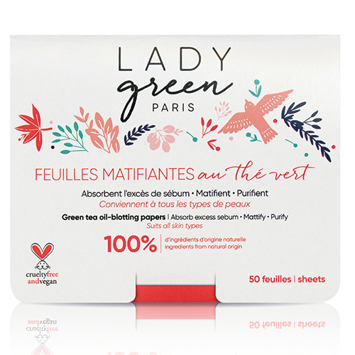 Lady Green Paris, Voile de Perfection, Feuilles Matifiantes (Bibułki matujące)