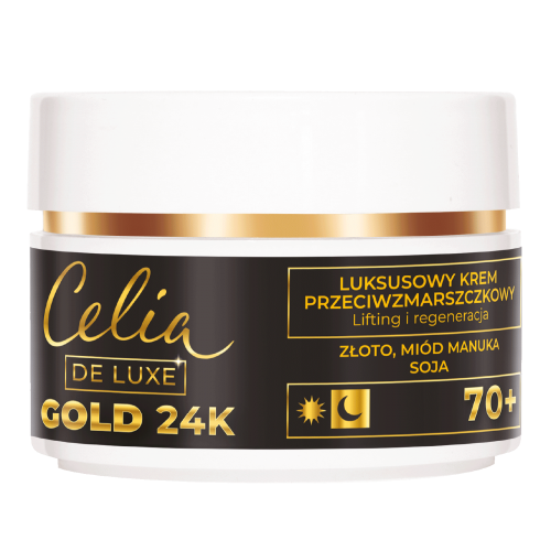Celia, Gold 24K, Luksusowy krem przeciwzmarszczkowy 70+