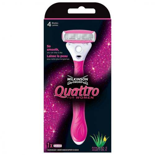 Wilkinson, Quattro for Women, Maszynka do golenia z wymiennymi wkładami dla kobiet
