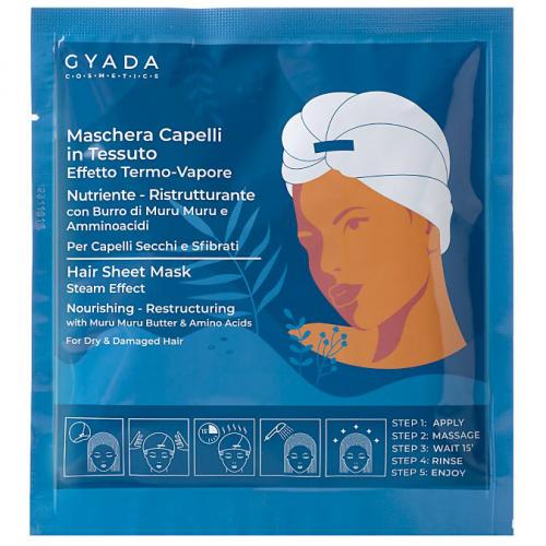 Gyada, Maschera Capelli In Tessuto Effetto Termo-Vapore - Nutriente E Ristrutturante [Nourishing Hair Sheet Mask] (Odżywczo - odbudowująca kuracja w płachcie do włosów)