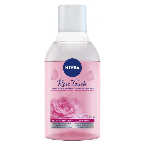 Nivea, Rose Touch, Dwufazowy płyn micelarny z organiczną wodą różaną (nowa wersja)