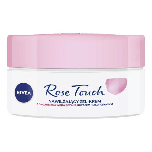 Nivea, Rose Touch, Nawilżający żel-krem do twarzy z organiczną wodą różaną i kwasem hialuronowym