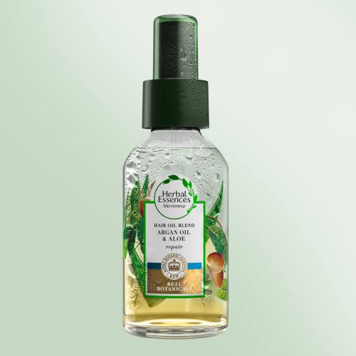 Herbal Essences, Bio:renew, Real Botanicals, Hair Oil Blend, Argan Oil & Aloe (Olejek do włosów)