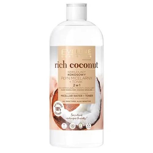 Eveline Cosmetics, Rich Coconut, Nawilżający kokosowy płyn micelarny i tonik