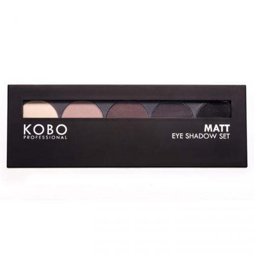 Kobo Professional, Matt Eyeshadow Set (Paleta 5 matowych cieni do oczu)
