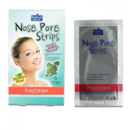 Purederm, Botanical Choice, Tea Tree Nose Pore Strips (Oczyszczające plastry na nos)