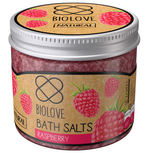 Biolove, Raspberry, Bath Salts (Sól do kąpieli `Malina`)