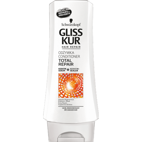 Schwarzkopf Gliss Kur, Total Repair, Conditioner, Odżywka do włosów suchych i zniszczonych (nowa wersja)