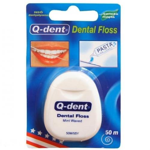 Q-dent, Dental Floss Mint Waxed (Nić dentystyczna)
