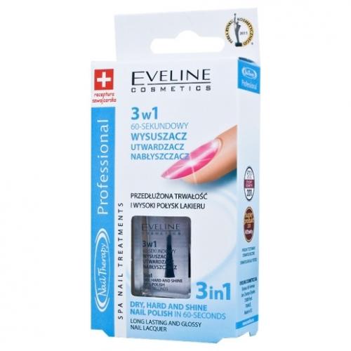 Eveline Cosmetics, Nail Therapy Professional, 3 w 1 60 - sekundowy wysuszacz, utwardzacz i nabłyszczacz