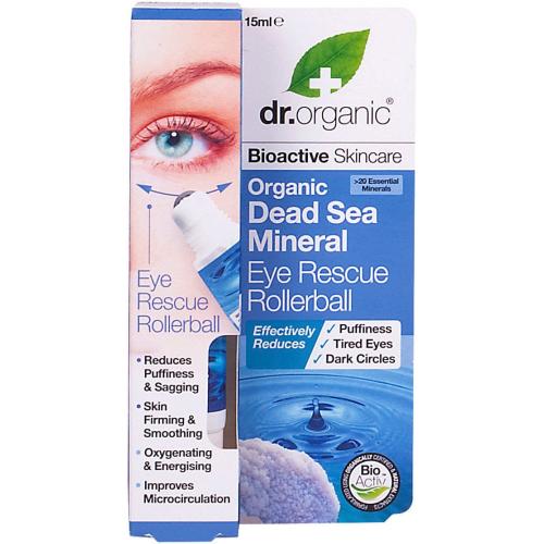 Dr.Organic, Dead Sea Minerals, Eye Rescue Rollerball (Roller - ratunek dla oczu)