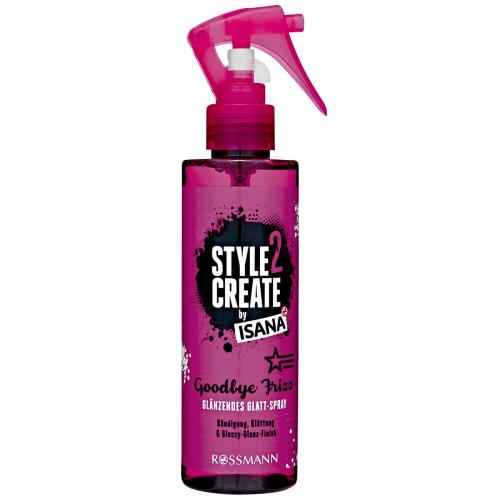 Isana, Style 2 Create, Goodbye Frizz, Glanzendes Glatt-Spray (Spray nabłyszczający do prostowania włosów)