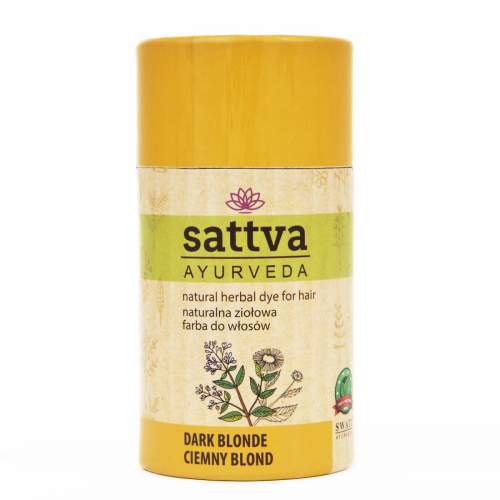 Sattva Ayurveda, Natural Herbal Dye for Hair Dark Blonde (Naturalna ziołowa farba do włosów ciemny blond)