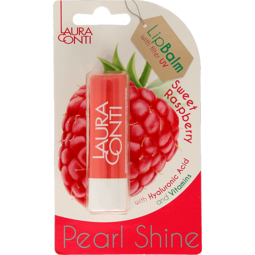 Laura Conti, Sweet Raspberry Pearl Shine Lip Balm (Perłowy malinowy balsam do ust)