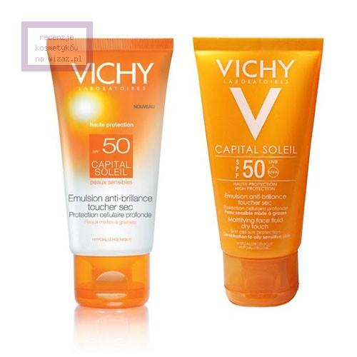 Vichy, Capital Soleil, Emulsion Anti-Brillance Toucher Sec SPF 50 (Matująca emulsja do twarzy SPF 50 - wersja 2012)