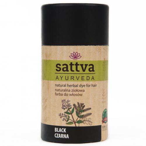Sattva Ayurveda, Natural Herbal Dye for Hair Black (Henna czarna)