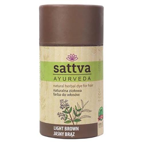 Sattva Ayurveda, Henna Light Brown (Naturalna ziołowa farba do włosów jasny brąz)